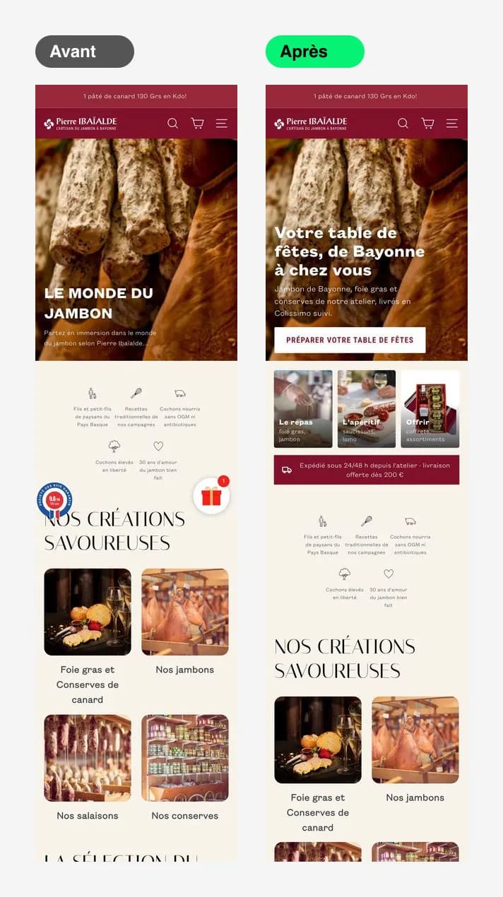 Pierre Ibaïalde — pedir para las fiestas, de forma sencilla, desde el móvil — Una portada que abre la temporada de fiestas (móvil)